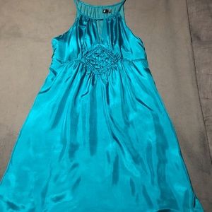 Pretty turquoise silk dress